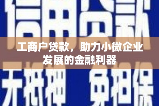 山西工商户贷款，助力小微企业发展的金融利器
