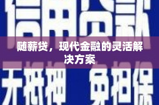 山西随薪贷，现代金融的灵活解决方案