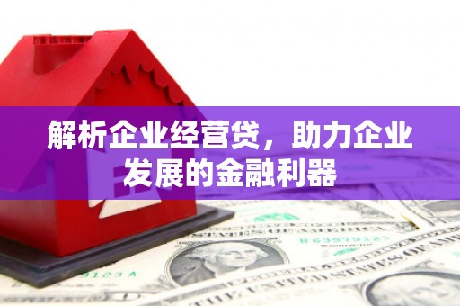 山西解析企业经营贷，助力企业发展的金融利器