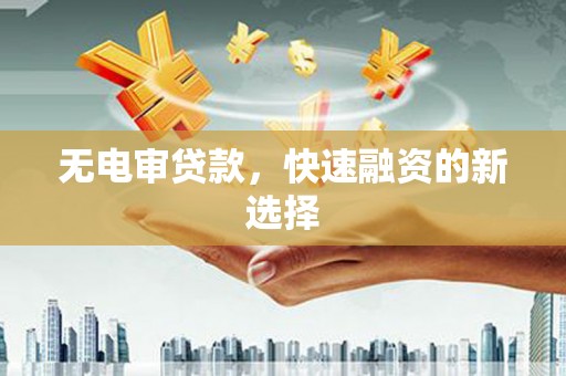山西无电审贷款，快速融资的新选择