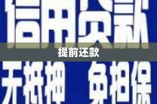 山西提前还款