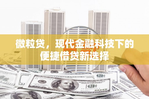 山西微粒贷，现代金融科技下的便捷借贷新选择