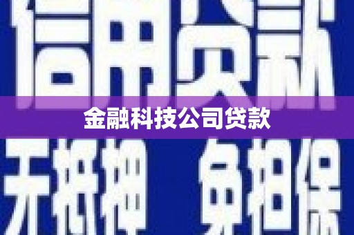 山西金融科技公司贷款