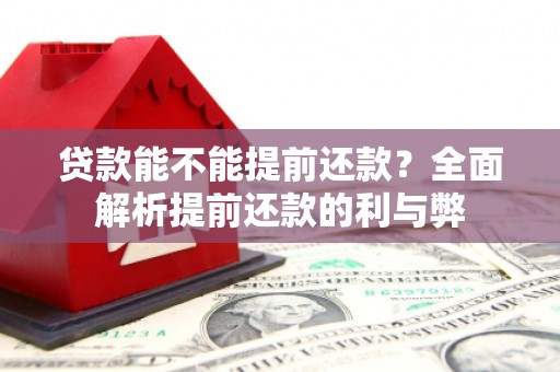山西贷款能不能提前还款？全面解析提前还款的利与弊