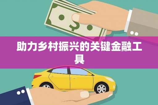 山西助力乡村振兴的关键金融工具