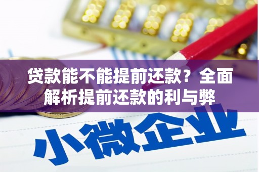 山西贷款能不能提前还款？全面解析提前还款的利与弊