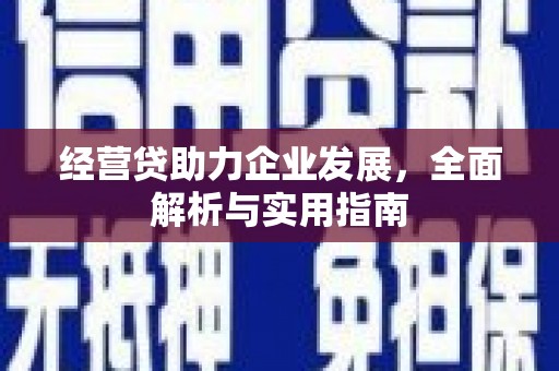 山西经营贷助力企业发展，全面解析与实用指南