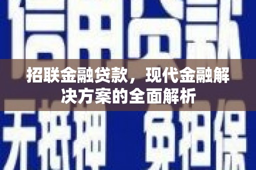 山西招联金融贷款，现代金融解决方案的全面解析