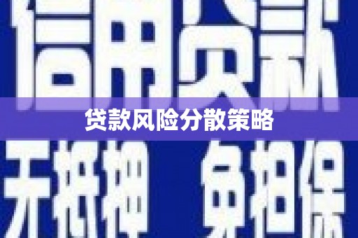 山西贷款风险分散策略
