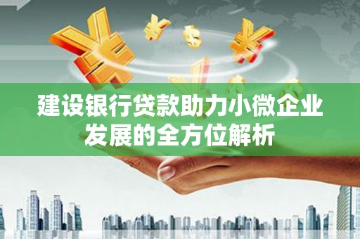 山西建设银行贷款助力小微企业发展的全方位解析
