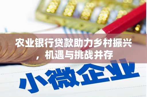 山西农业银行贷款助力乡村振兴，机遇与挑战并存