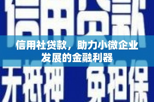 山西信用社贷款，助力小微企业发展的金融利器
