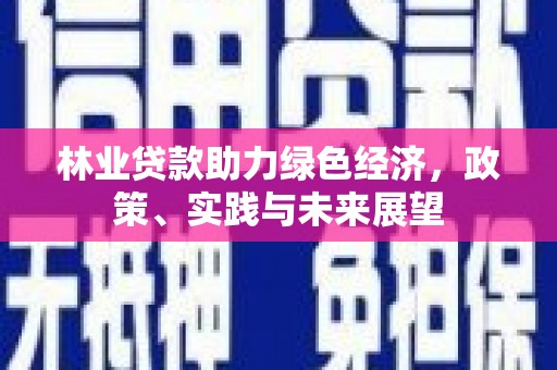 山西林业贷款助力绿色经济，政策、实践与未来展望