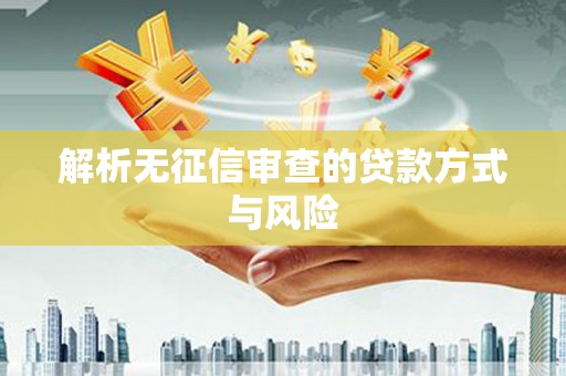 山西解析无征信审查的贷款方式与风险